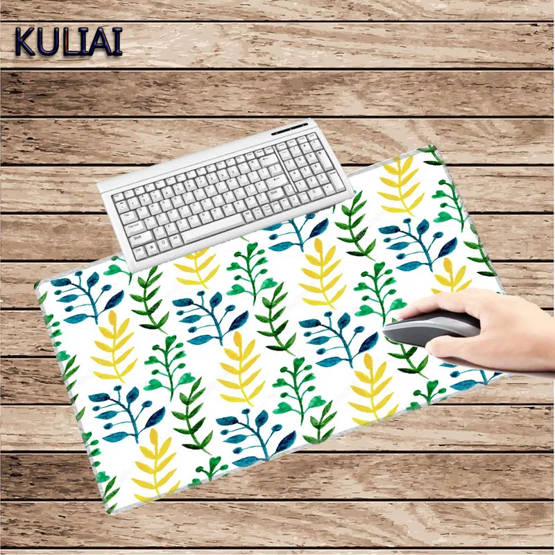 XGZ Yellow Blue Green ART Printing Rubber Rectangle Mouse Pad Size 30X60 To 40X90 Cm for Office PC Home Table Keyboard Mats