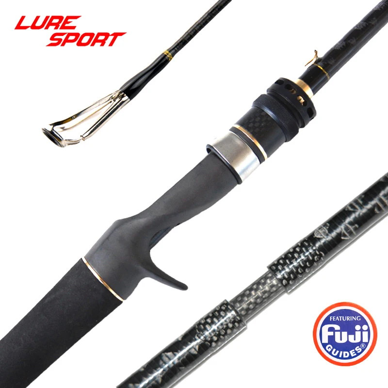 

LURESPORT 2.1M Spinning Casting Fishing Rod X Fast 5-15G FUJI Guides X Cross carbon V joint 2 sections lure fishing rod