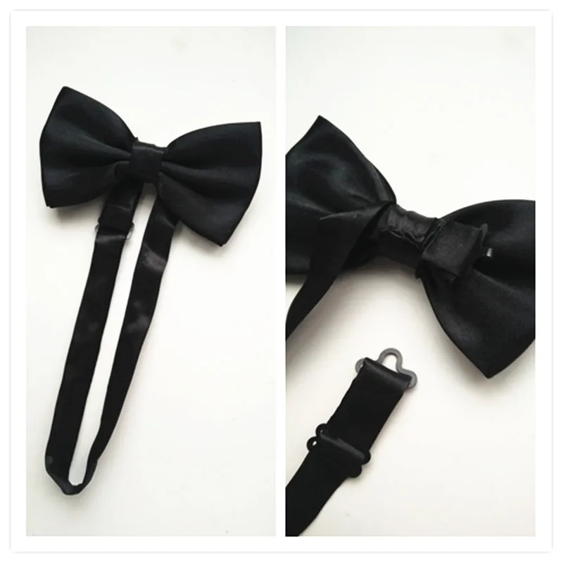 Unisex Adult Suspenders Bowtie Sets 2.5 cm High Elastic Strap PU Leather X-back Suspender Bow Tie Set  Men Women Wedding LB055