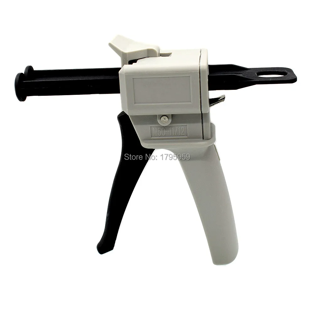 50ml AB Epoxy Glue Gun Applicator Glue Adhensive Cartridge Gun Mixed 1:1 AB Glue Manual Dispense Glue Gun Hand Tool Caulking Gun