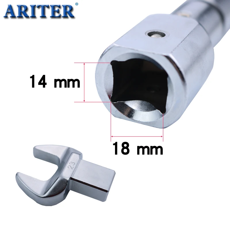 Free shipping Open Ended Insert Tools 14X18 drive 13-50mm Torque wrench Head