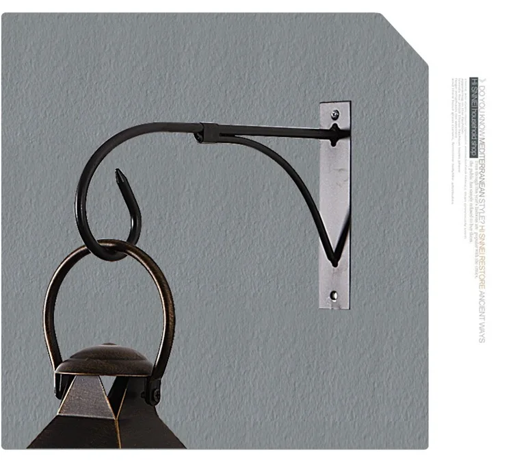 

2PCS/Lot 27*15.5CM Gentel Times Metal Wall Hanging Hook For Candle Holder Hanging Lantern Balcony Flowerpot Hanger