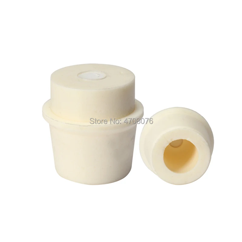 Conical flask silicone stopper with sand core Bottle rubber cover Perforated stopper bung Closing plug Sealed lid cap 24-60mm