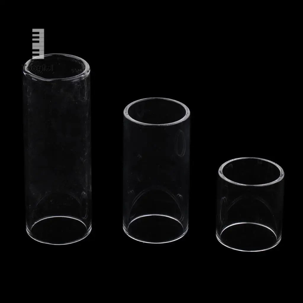 1 Set Glass Electric Guitar Slip Slides String Finger Glass Bottle Neck For Musical Stringed Instrument Accessories 28/50/69mm