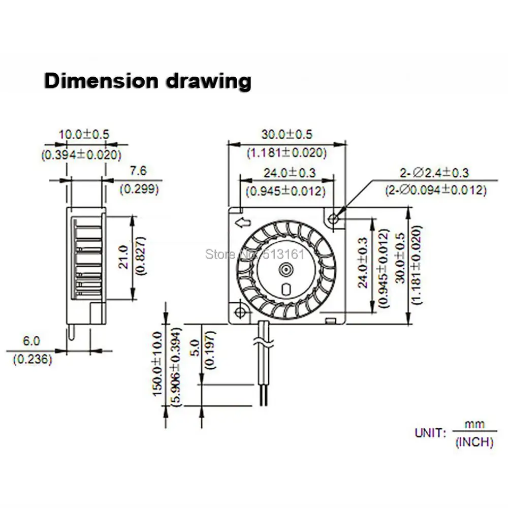 Gdstime-ventilador de refrigeración para impresora 3D, máquina de ventilación de 24V, 30mm, 30mm x 10mm, 2 unidades