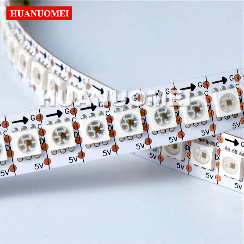 

1M DC5V APA102 LED Pixel Strip Light,144pcs APA102-5050 LED/M with 144Pixels;WHITE PCB IP20 Tape;with DATA and CLOCK Seperately