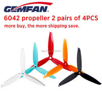 2 Paris / 4PCS Gemfan Flash 6042 6x4.2x3 Propeller 6 Inch 3-Blade PC CW CCW smooth steady Propeller for VS Gemfan 5152S Props