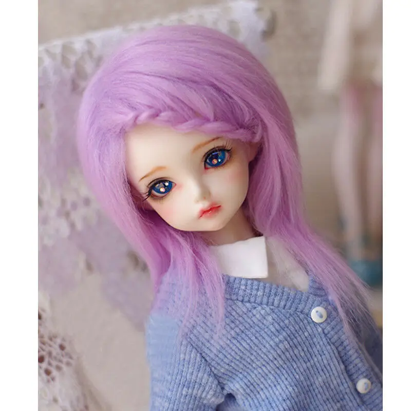 [wamami] Clove/Purple Wool Wig/Hair For 1/3 1/4 1/6 1/8 1/12 SD DZ MSD AE Pukifee Lati BJD Dollfie