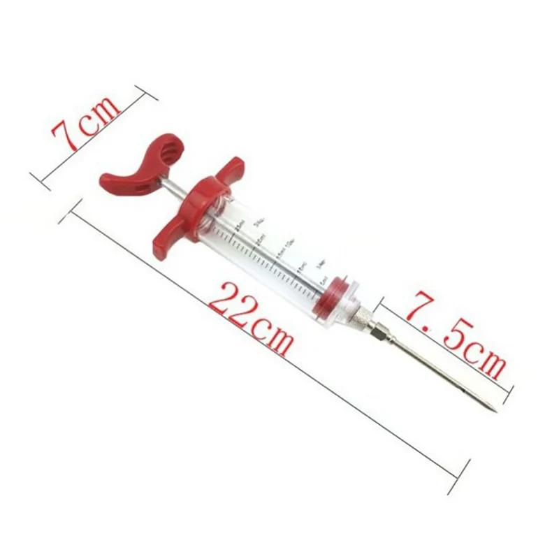 BBQ Meat Syringe Marinade Injector with Stainless Steel Needles Turkey Chicken Syringe Sauce Injection Kitchen Tools Accessorie