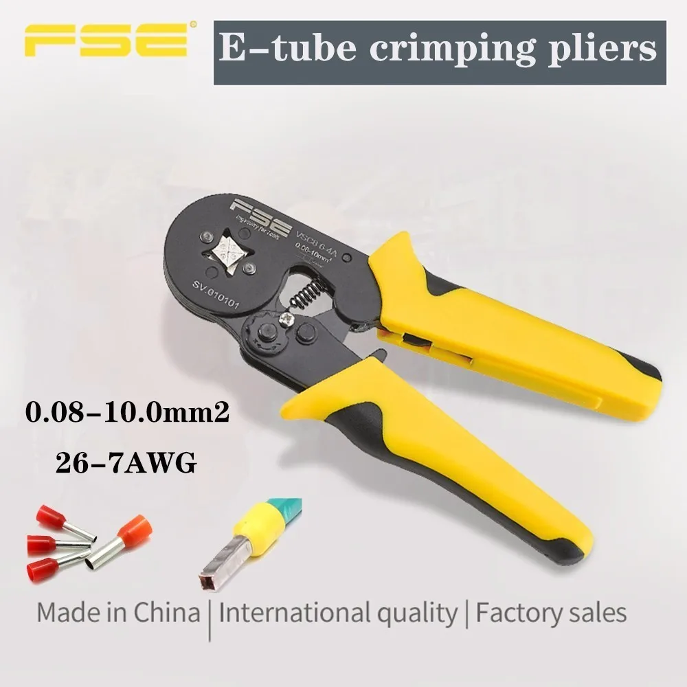 0.08-16mm 28-5awg High Quality Precision Wire Connector Mini Crimp Pliers Ve Tube Bootlace Terminal Tool Vsc11 16-4 6-4 6-6 Fse