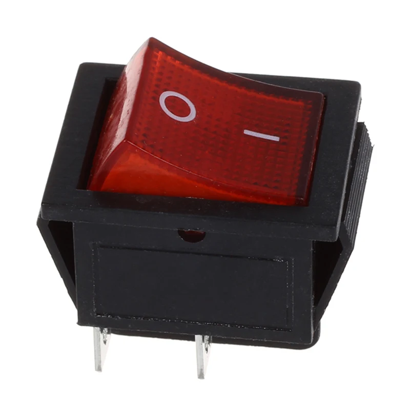 Rocker Switch Red Light 4 Pin DPST ON/OFF Snap in Rocker Switch 15A/250V 20A/125V AC 28x22mm 4 Pin Double Pole Single Throw