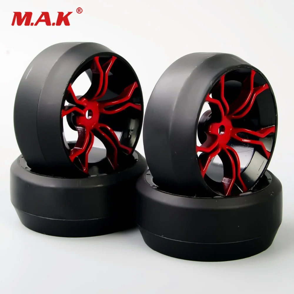 

4Pcs/Set 1/10 Scale 12mm Hex Rubber Rally Accessories Hard Tires & Drift Wheel 6mm Offset Parts For HSP HPI RC 1:10 Drift Car