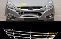 High quality For Hyundai ix35 2009-2011  ABS chrome front grille Refit around trim trim grills Racing.