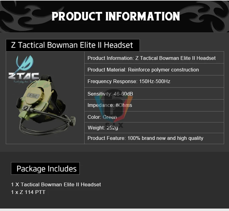 Tactical Airsoft Bowman Evo III Headset Z tactical Headset Accessories