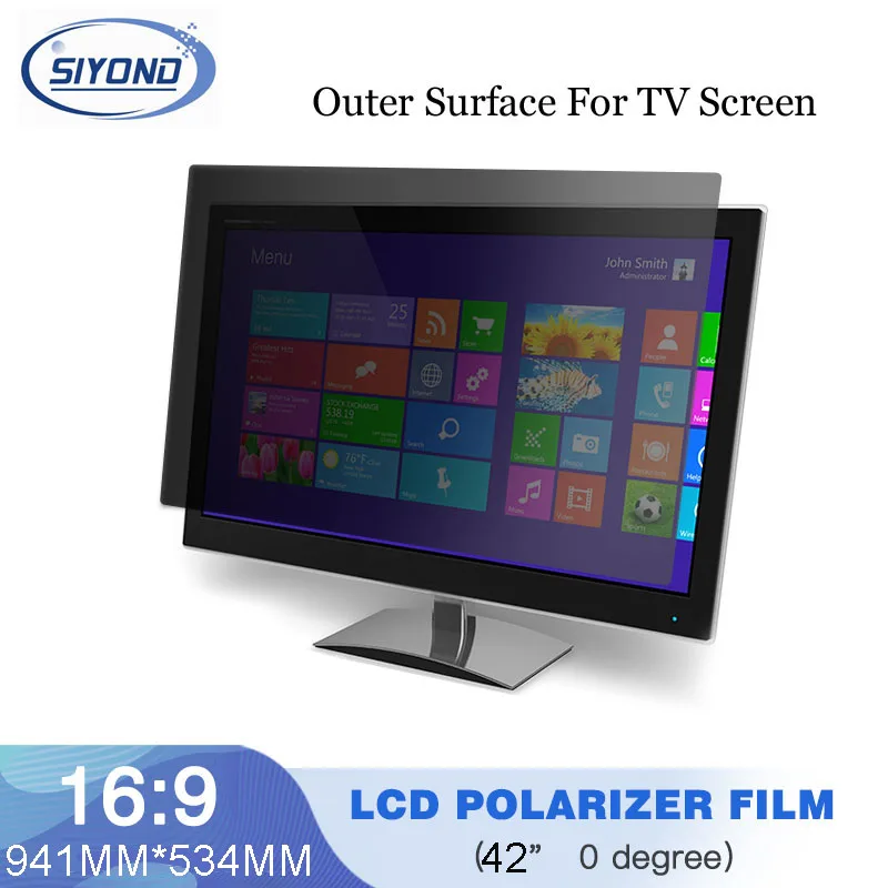 Imagem -03 - Polarizador Filmes para Lcd Tela Led Painel 42 Graus Novo 1pc tv