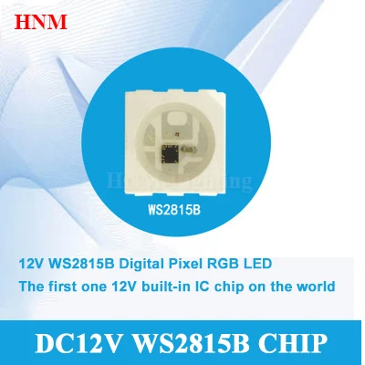 12V WS2815B LED Chip;5050 SMD RGB Pixel Digital Adressable Full Color LED Chips;6pins with WS2815 IC Built-in;SOP-6;1000PCS/bag