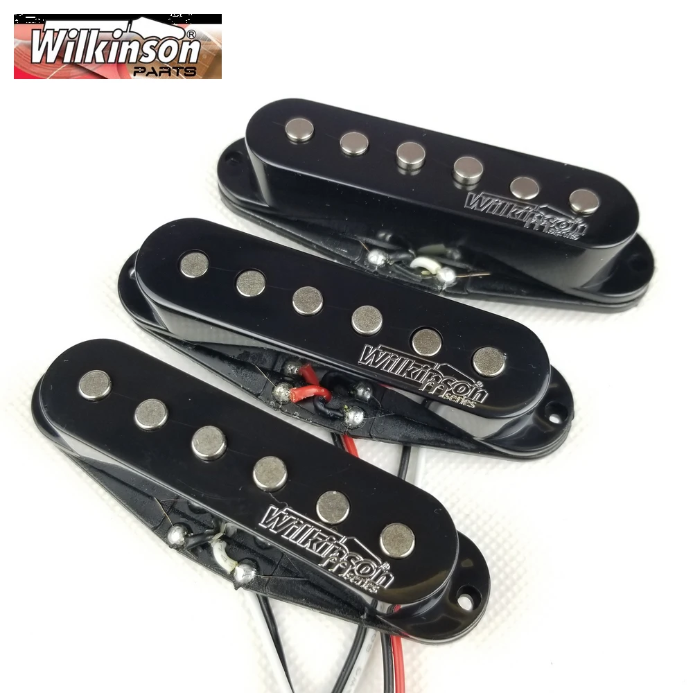 Wilkinson Electric Guitar Pickups Lic Vintage Voice Single Coil Pickups for ST Guitar Black 1 set WOVS