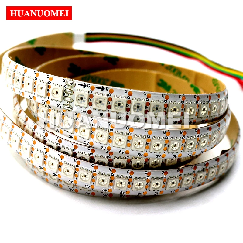 1M 144LEDs/m APA107 LED Light Strip APA102 Individual Addressable Pixel RGB 5050 SMD LED Strip,DC5V,White PCB,Waterproof IP65