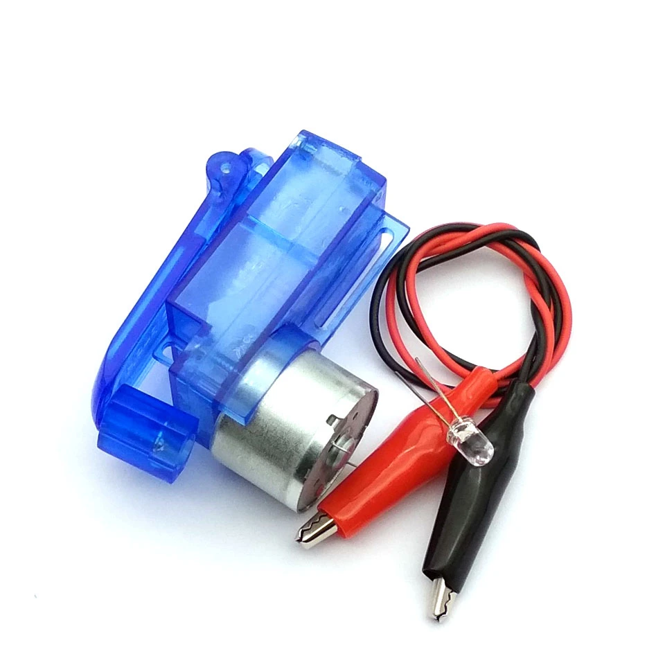 6V Mini Hand Engine Motor Haft Mechanical Generator DIY Toys Parts (Blue/Black)