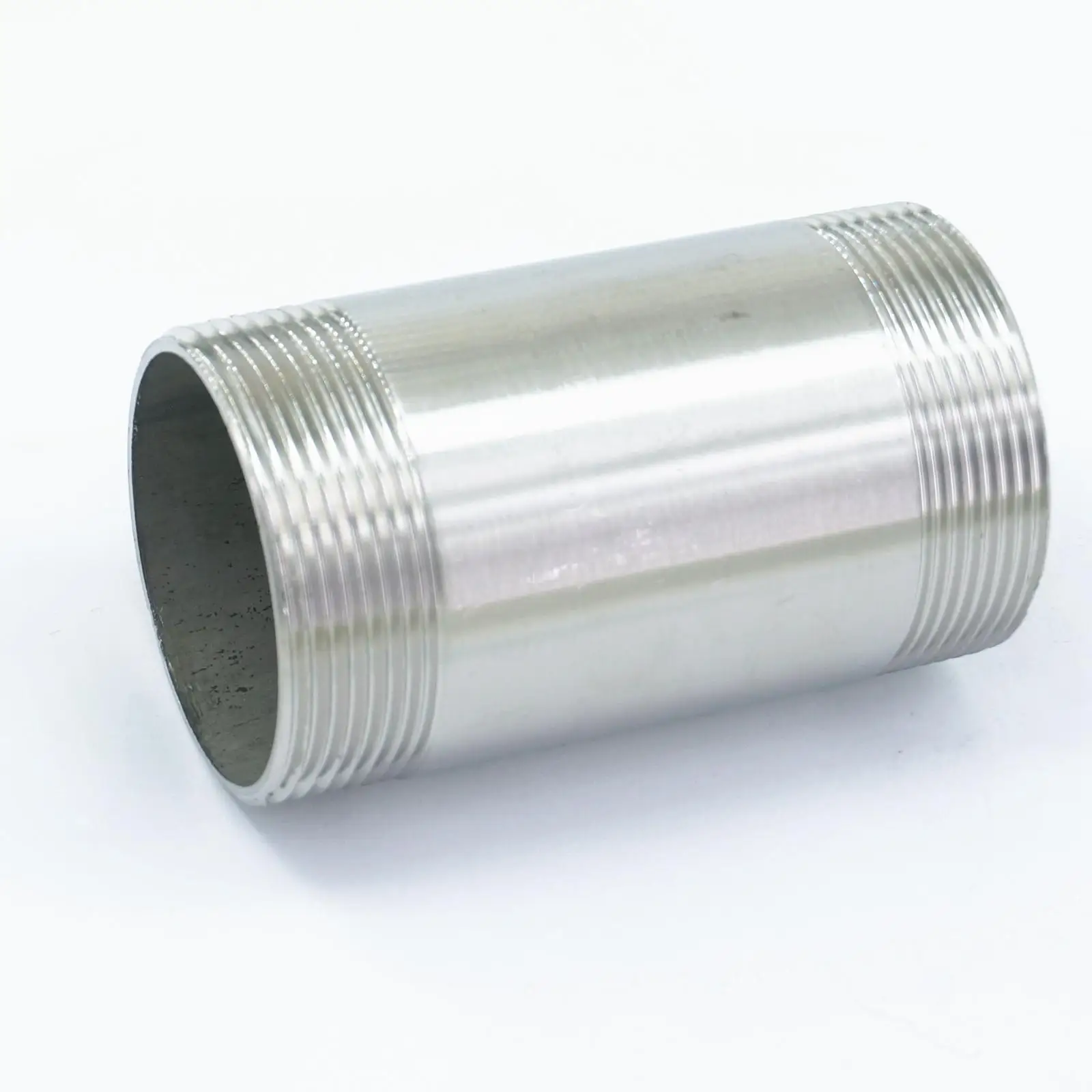 

2" BSPT Male Thread Length 100mm Barrel Nipple 304 Stainless Pipe Fitting Connector Coupler water oil air 43 PSI