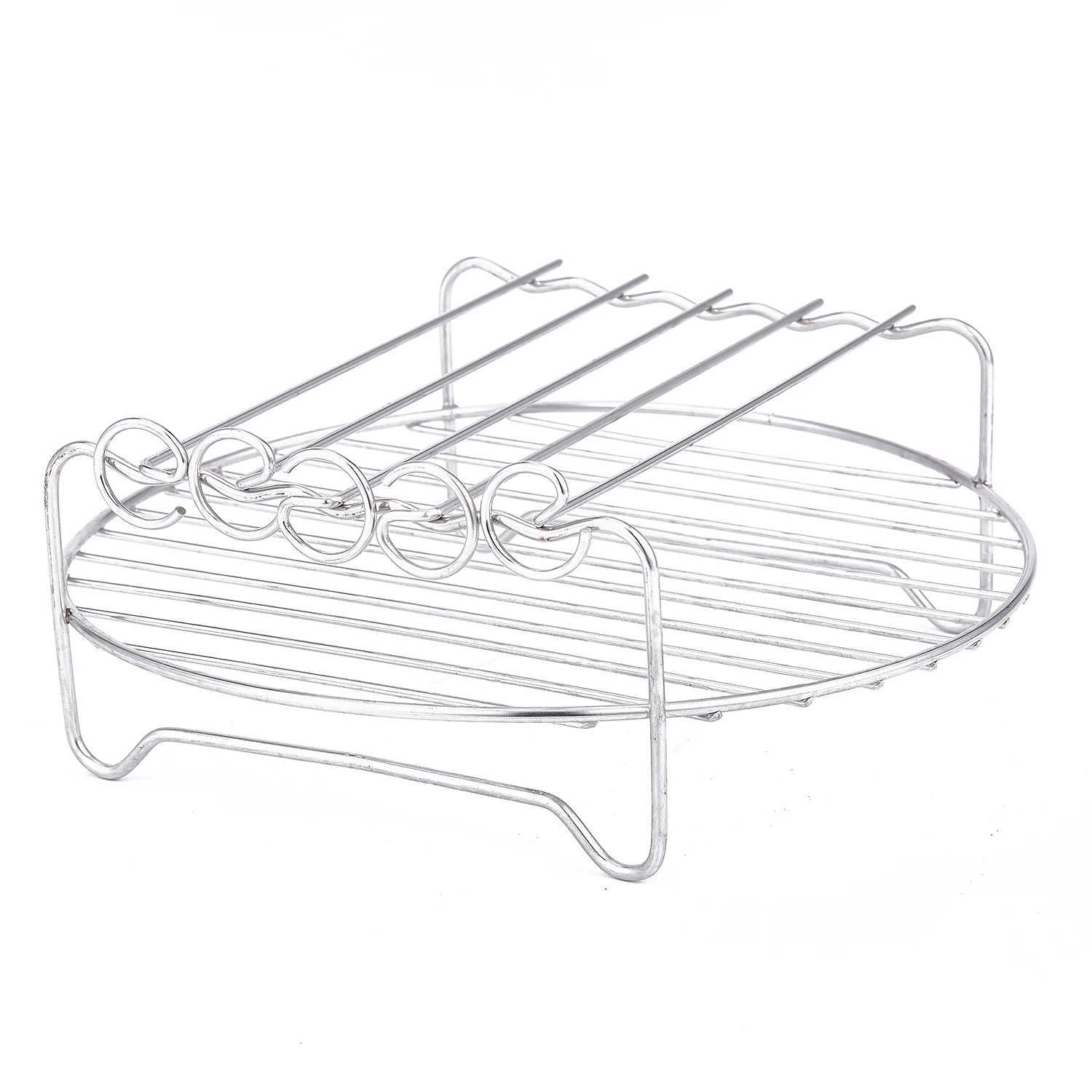 Hot Koop Double Layer Rack Accessoire Met 5 Spiesjes, Voor Airfryers
