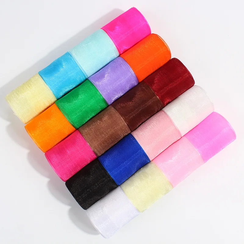 27 Colors Choose (10 Meters/Lot) 3/4\'\'(20mm) Broadside Organza Ribbons Wholesale Gift Wrapping Decoration Ribbons