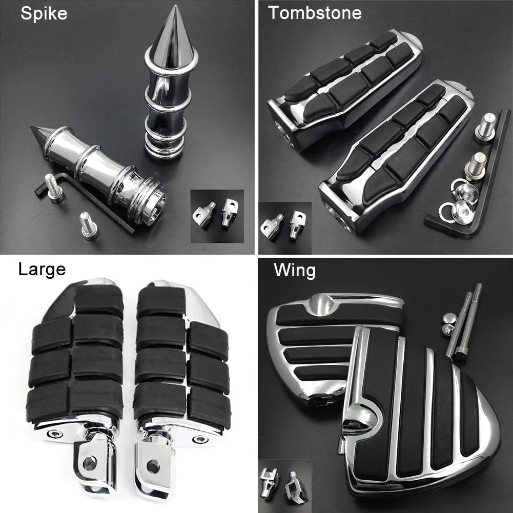 Spike Front Foot Peg For Suzuki Boulevard M50 C50 M90 M109R / 2001-04 02 03 Intruder Volusia 800 VL800 footpeg Rest Pedal Rubber