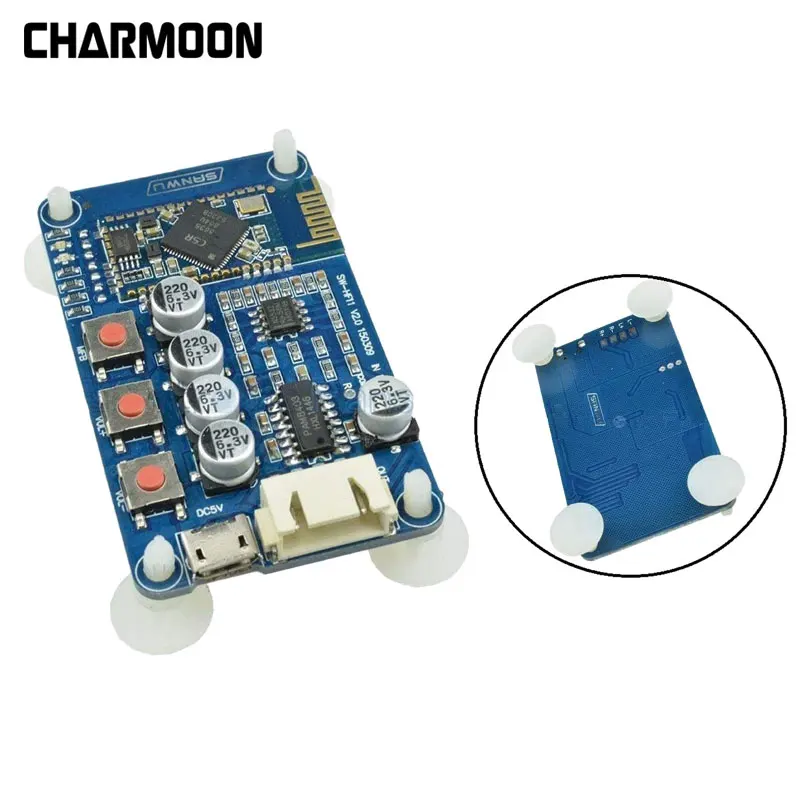 

CSR8635 PAM8403 Stereo Amplifier Module Bluetooth 4.0 HF11 Digital Audio Receiver Board 5V Mini USB Automatic Connection