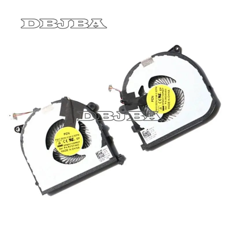 Fan for Dell XPS 15 9550 Precision 5510 CPU + GPU Cooling Fan DFS501105PQ0T DFS501105PR0T 0RVTXY RVTXY 036CV9 36CV9