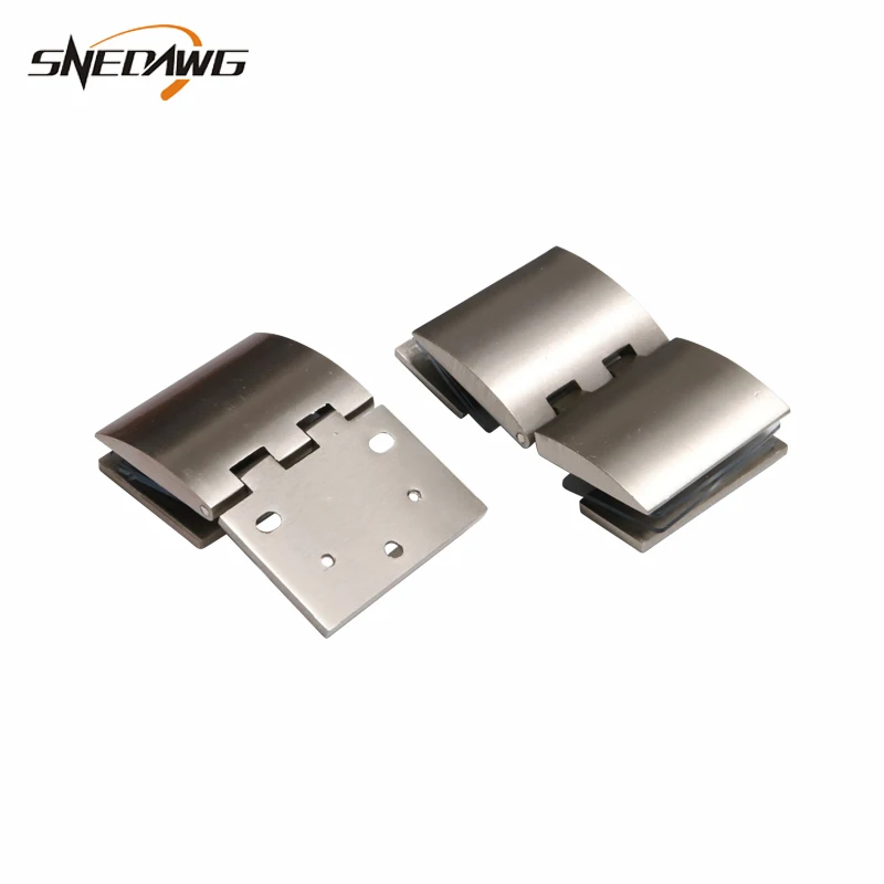 

2pcs Zinc Alloy Glass Hinge Fit 8-10mm Thickness Display Cabinet Glass Hinge Clip Wall Mount Showcase Glass Hinge