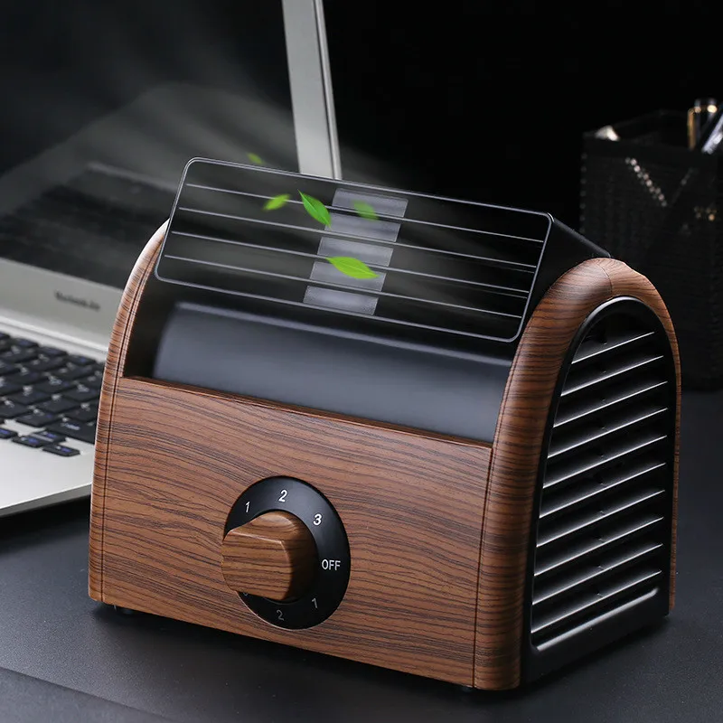 Mini- Small Home Electric Fan Dormitory Air Conditioner Charge Small Fans Office Desktop Student Bed Nothing Leaf Fan