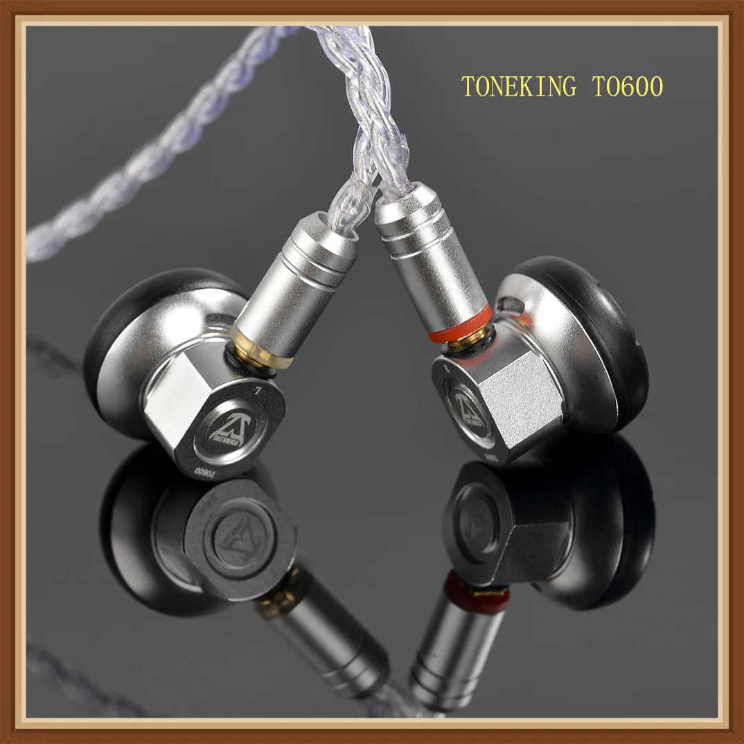 

TONEKING TO600 High Impedance Flat-Head Earbud HIFI Monitor Graphene Diaphragm Dynamic Stereo MP3 Earphone W/ MMCX Interface