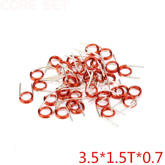 50pc coilcraft inductor 3.5*7.5t*0.7 Copper Wire Hollow Coil Inductance Remote Control FM Inductor 3.5*1.5/2.5/3.5/4.5/7.5T*0.7