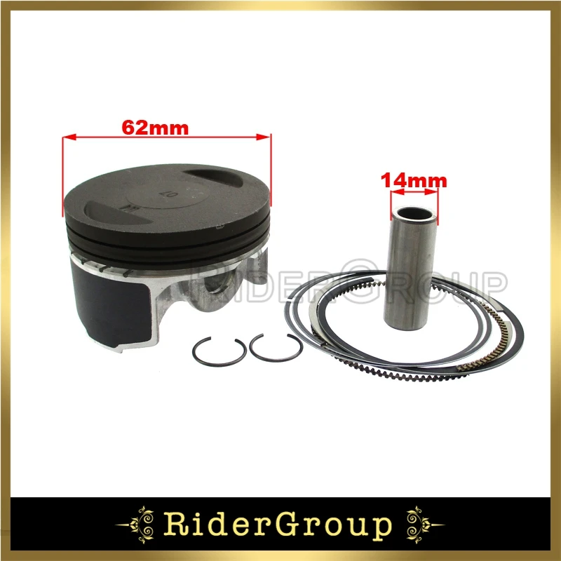 2 Valve Piston Kit 62mm 14mm For Z190 Zongshen 190cc Pit Dirt Bike.