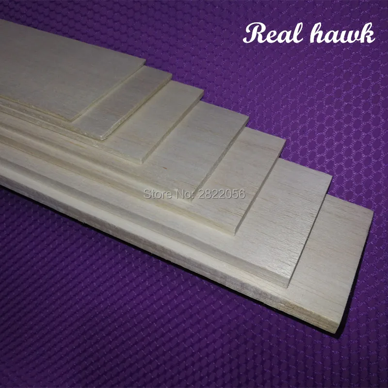 

500x80x6/7/8/9/10/12/15/20mm AAA+ Model Balsa wood sheets for DIY RC model wooden plane boat material
