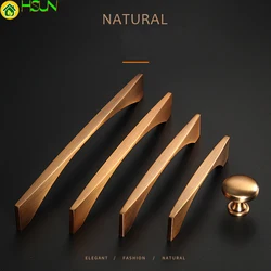 Zinc Alloy Yellow bronze Drawer Knobs Pulls Unique Kitchen Cabinet Handle Door Handles Knob Dresser Pull Knobs Cupboard Handle