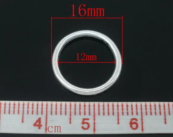 50/100/200 PCs  Silver Color Multisize Soldered Closed Jump Rings  For DIY Jewelry Findings Closed Jump Ring 6mm 10mm 16mm  24mm