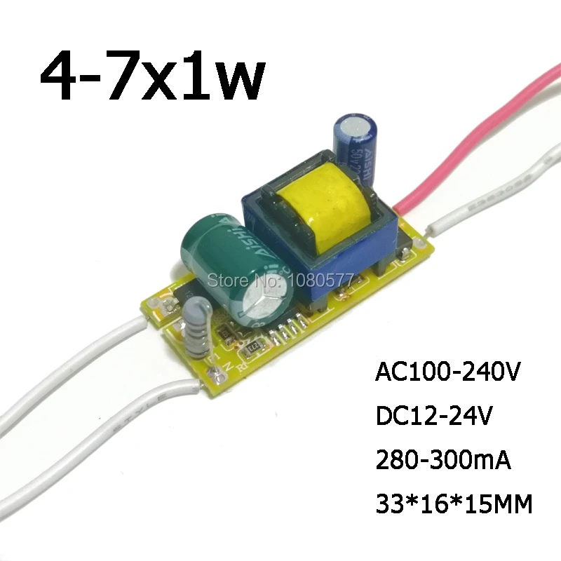 1 W-50 W Driver A Corrente Costante LED di Alimentazione Della Lampada 280mA 300mA 3 W 5 W 7 W 9 W 10 W 20 W 30 W 36 W 50 W Trasformatore di