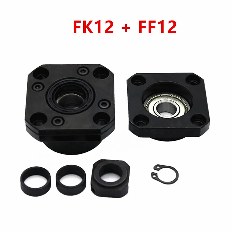 AXK Linear Rail Fk12 Ff12 Support For 1605 1604 1610 Set :1 Pc Fixed Side +1 Floated Cnc Parts Woodworking Machinery