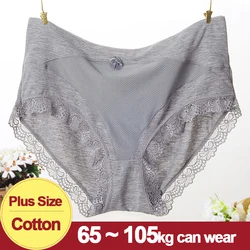 Women Cotton Panties Plus Size Mid Waist Lace No Trace Lingerie Big Size Underwear Female Briefs Sales Hot 2025 XXXL XXXXL