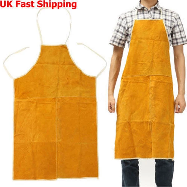 Cowhide Welding Weldersผ้ากันเปื้อนทำงานWorkwearความปลอดภัยGlaziers Blacksmithใหม่
