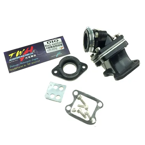Made in Taiwan Twh Black manifold Carburetor intake manifold 2 strokes for Honda DIO 50 DIO50 AF18 AF27 AF28 PWK CVK koso oko