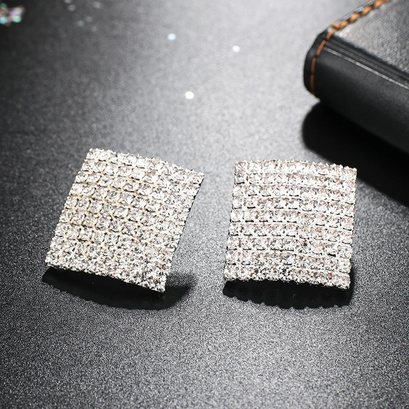 Women'S Fashion Vogue - jewelry Wholesale square Full Crystal Squared