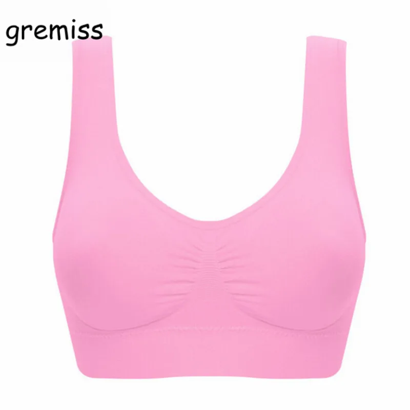 S-4XL Womens Sport Bra Fitness Yoga Running Vest Underwear  7 Colors Padded Crop Tops Underwear No Wire-rim Female gym top bras