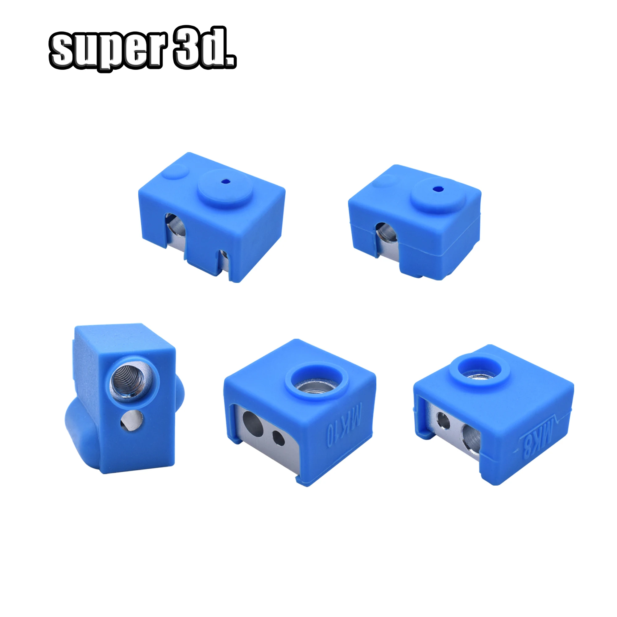 Funda protectora de silicona para impresora 3D, cubierta aislante de calcetín para bloque de calentador MK8 / MK10 /MK9, extremo caliente, V5/V6