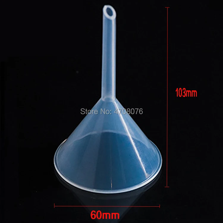 5pcs/set 50-60-75-100-120mm PP funnel Plastic lab filter funnel transparent for laboratory kitchen garage food grade