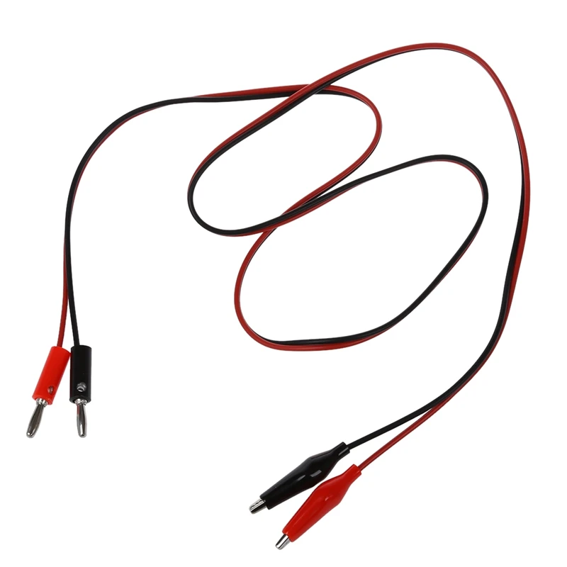 2 Stuks Rood Zwart Banaanstekkers Alligator Clips Probe Test Kabel 1M Stekkers Adapters Ondersteuning Dropshipping