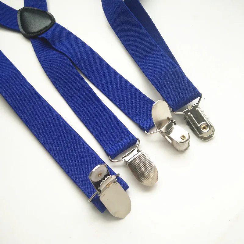 Royablue Màu Treo Áo Nam Co Giãn Mạnh Dây Adujutable Kẹp Casual Nữ Suspender Nẹp Cho Bé Trai Và Bé Gái BD055