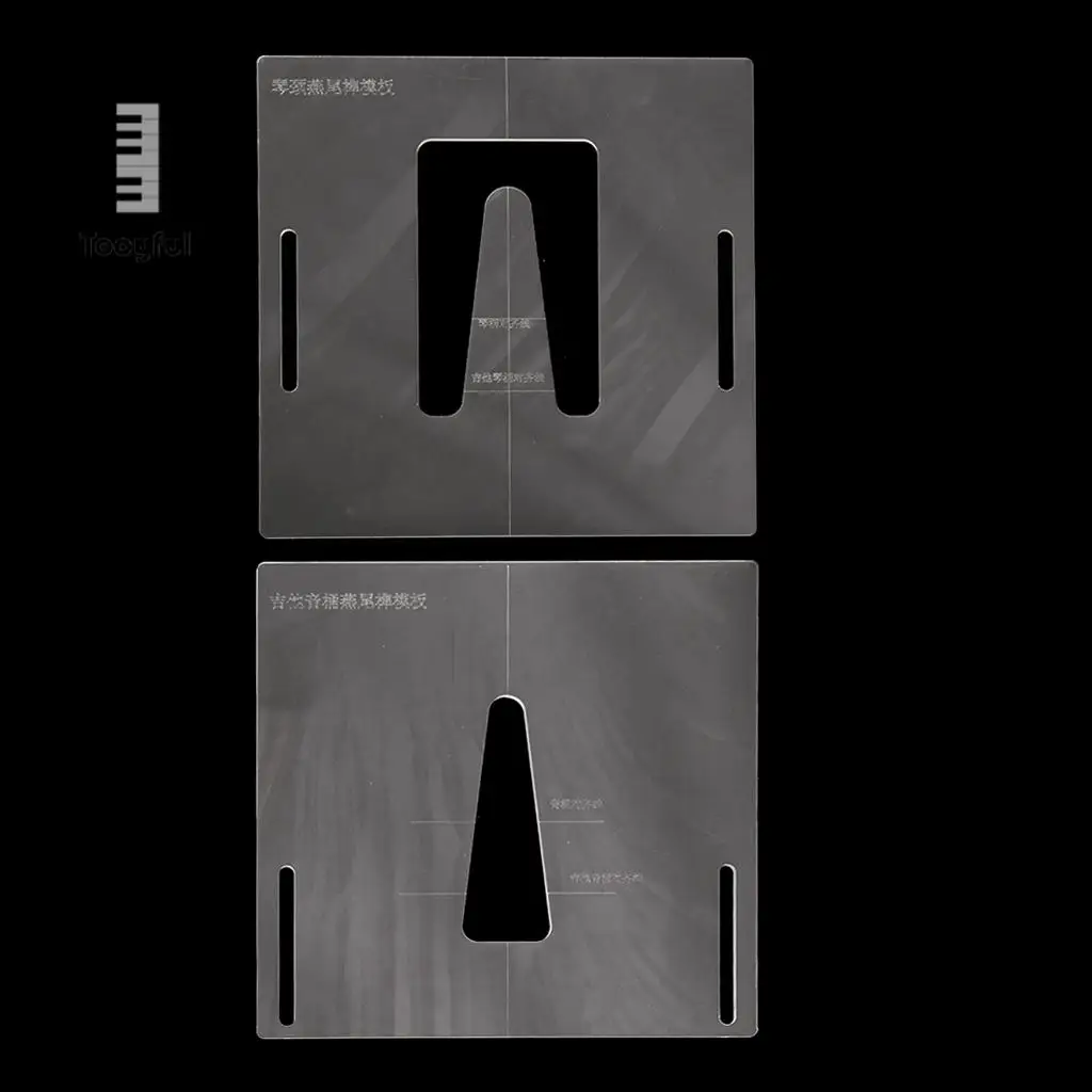 Set of 2 Acoustic Neck Joint Routing Template Guitar Making Mold 198x198x4mm