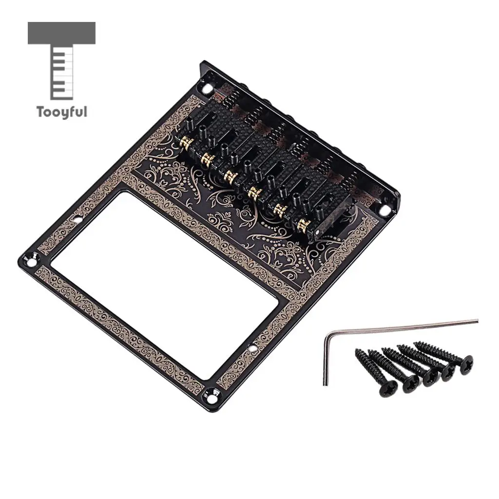 Tooyful Roller Saddle Bridge w/Screw Wrench Humbucker Mount Parts for Telecaster Electric Guitar